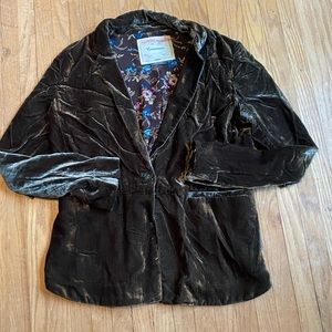 12- anthro velvet jacket